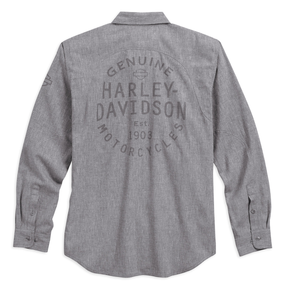 Harley-Davidson Textured Arched Yoke Men's Shirt