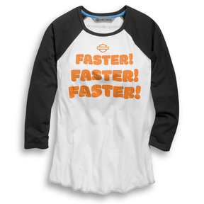 Harley-Davidson Faster Women's Baseball Tee