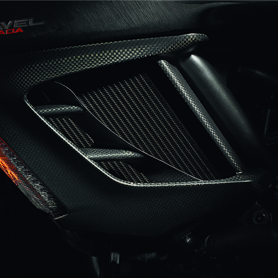 Ducati Carbon Water Radiator Covers - Diavel