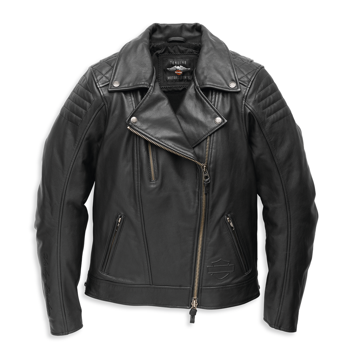 Harley-Davidson Bezel Biker Collar Women's Leather Jacket