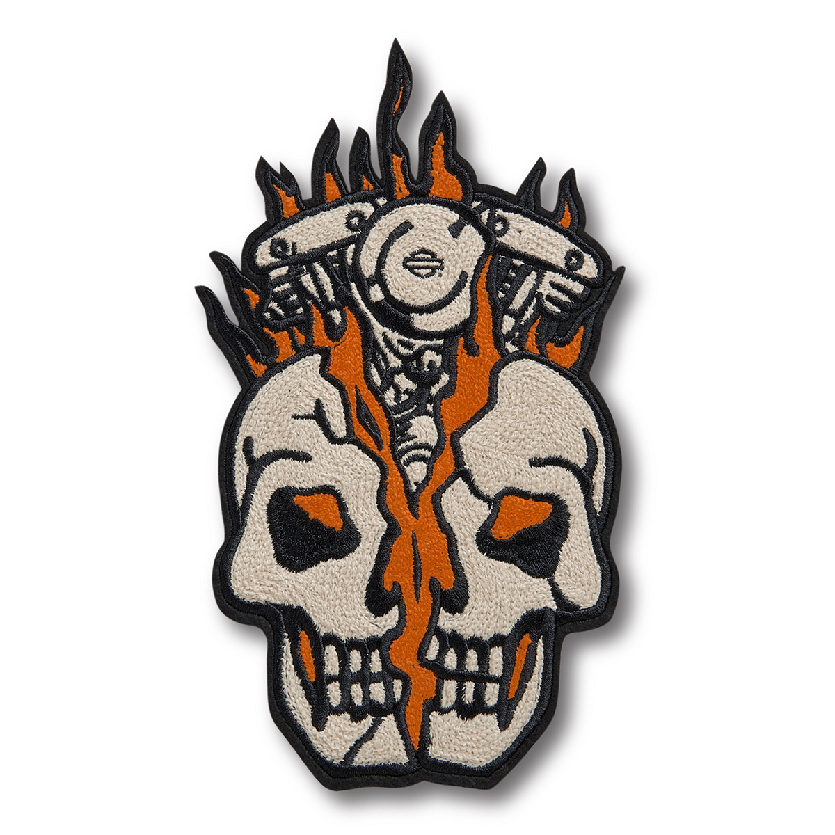 Harley-Davidson Skull Bust Iron-On Patch