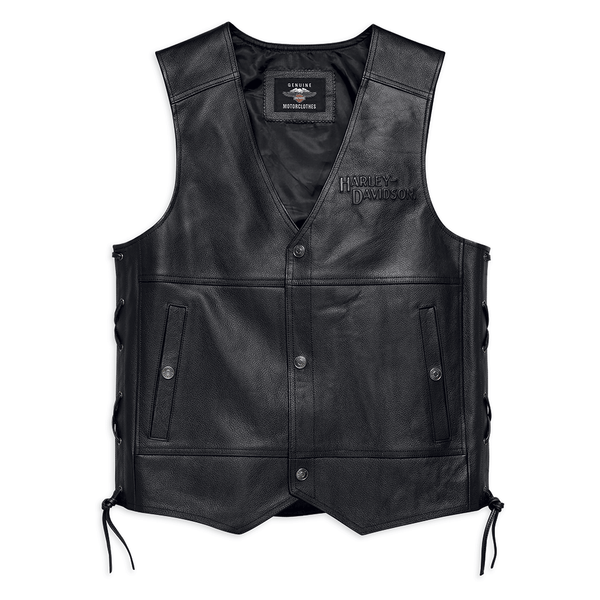 Harley Davidson Tradition II Men s Leather Vest 98024 18VM