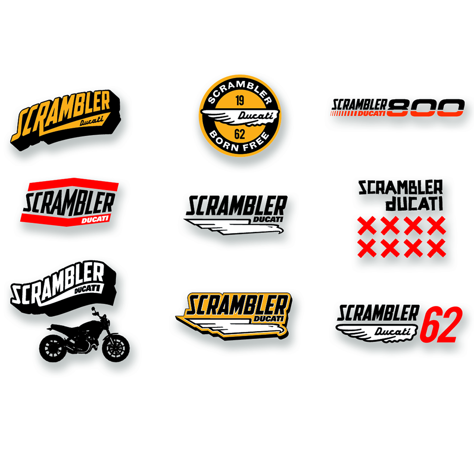Ducati Scrambler Lifestyle Logo Stickers