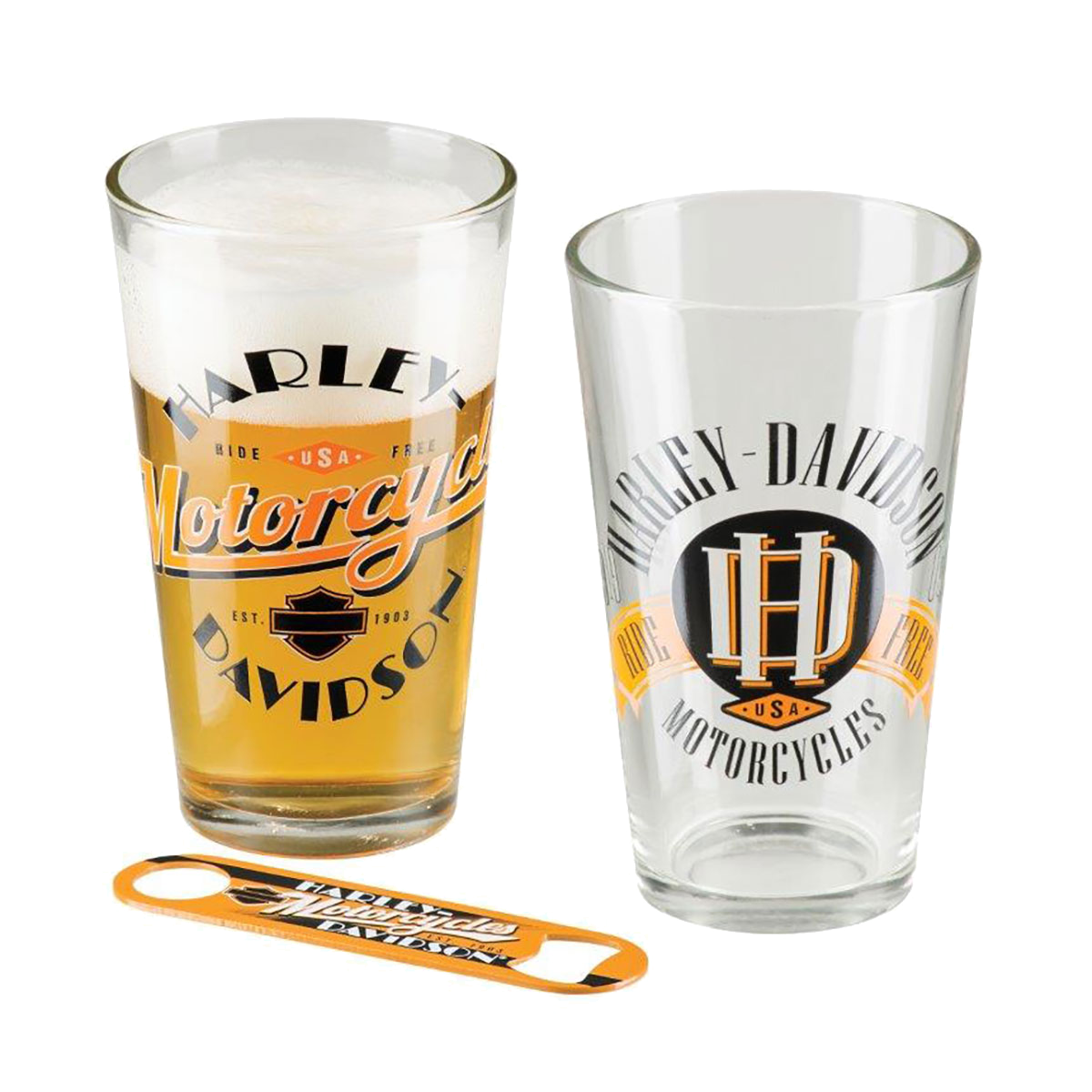 Harley-Davidson Ride Free Pint Glass Set