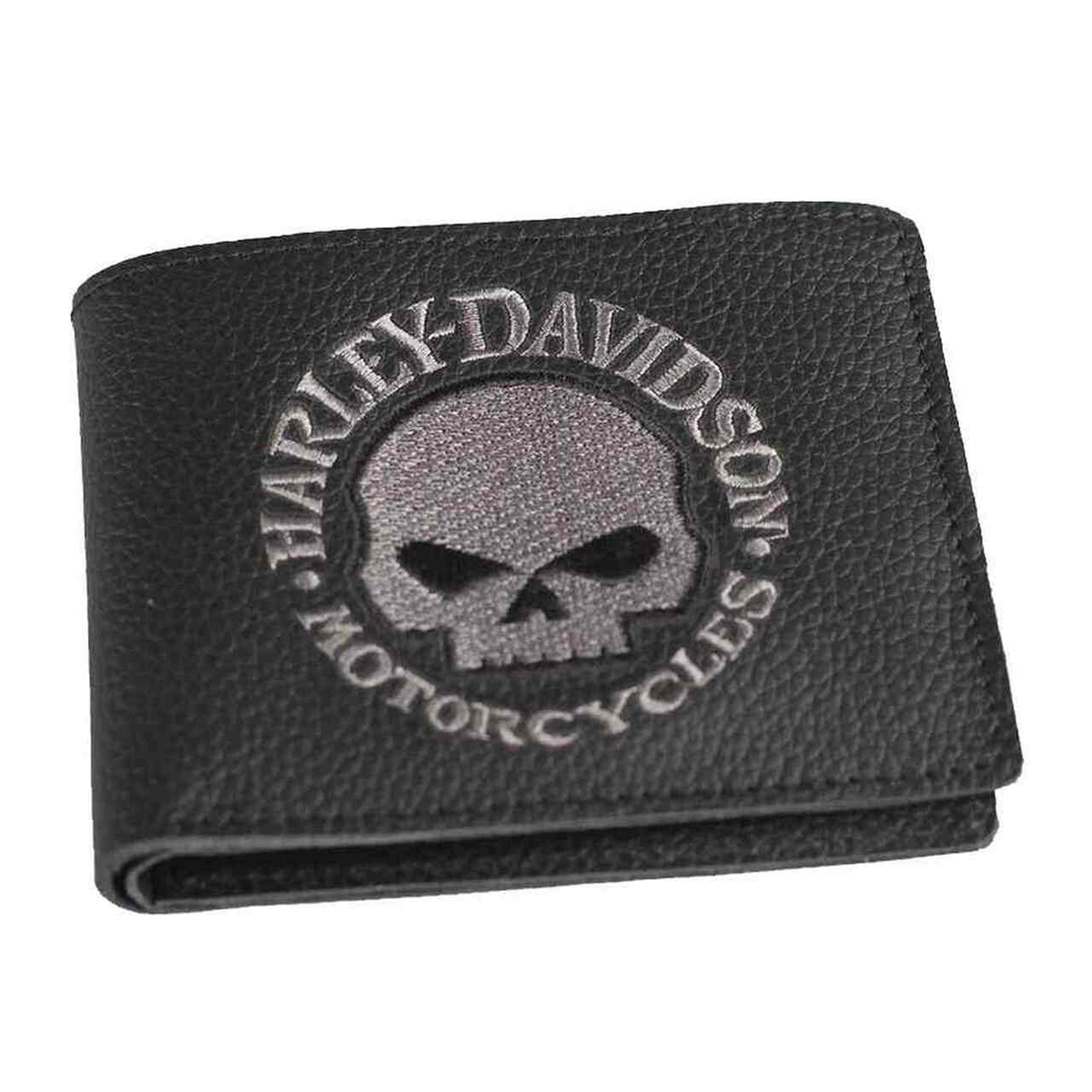 Harley-Davidson Embroidered Willie G Skull Bifold Wallet